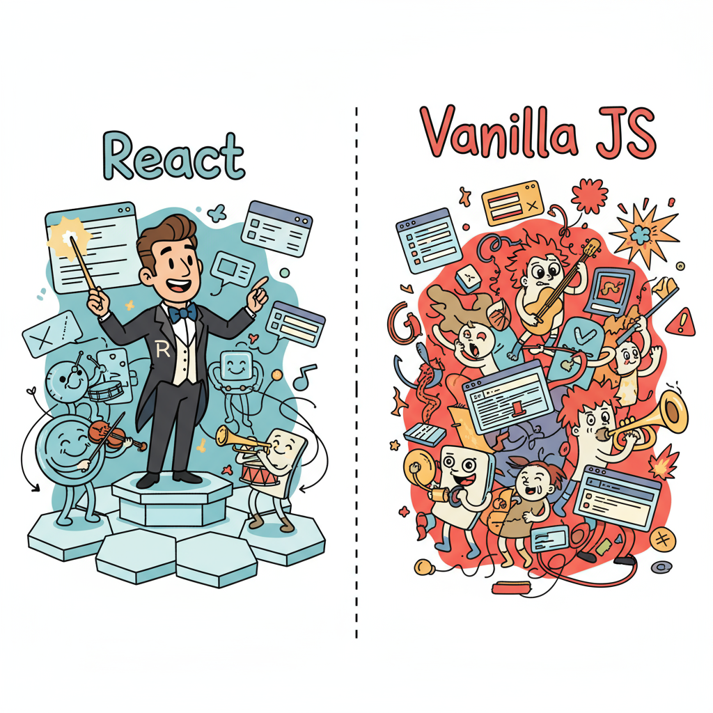 Why React? Comparing React with Vanilla JS