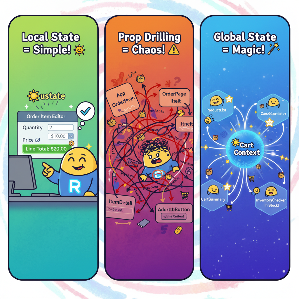 Local State vs Global State: Decision Framework for React Apps